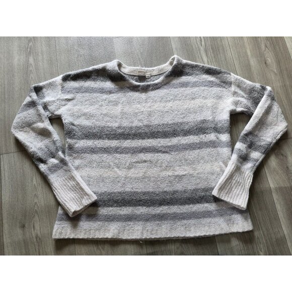 Gap Womens Gray Striped Wool Sweater Size L - Picture 3 of 6